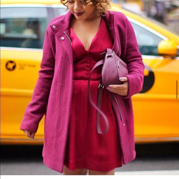 Express Jackets & Blazers - Express Wool blend Mock Neck Coat